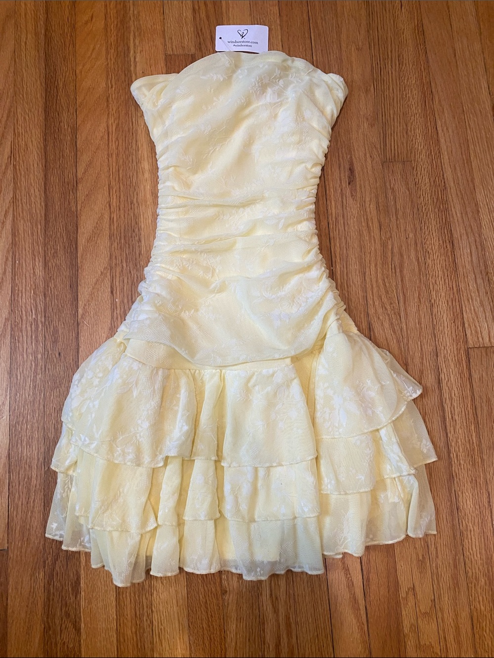 Yellow Ruffled Party Dress